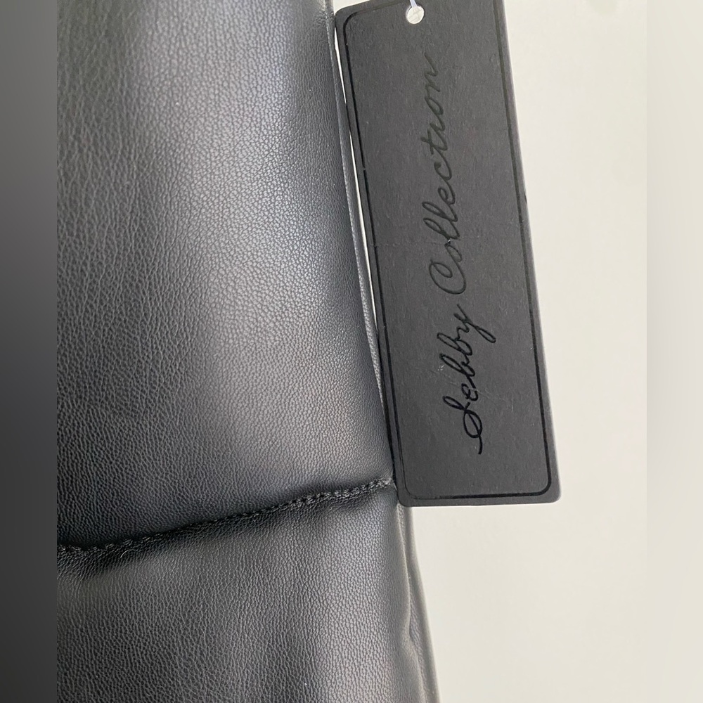 WINTER SALE - Shebby Faux Leather Puffer Vest - Picture 7 of 8